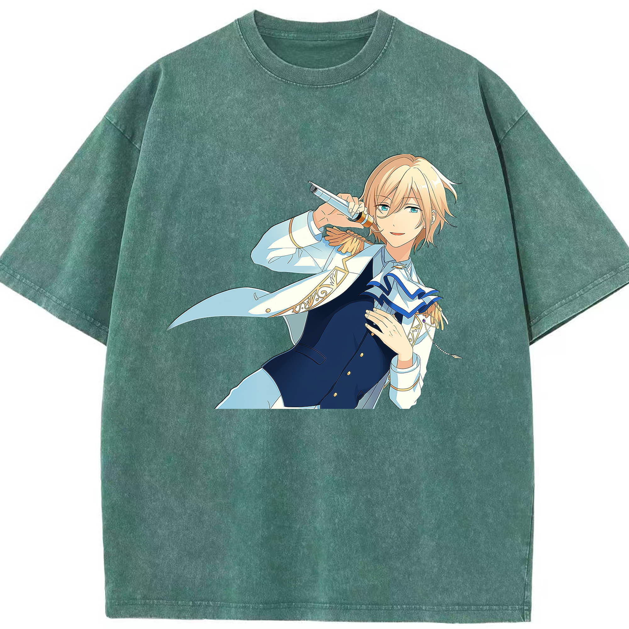 （画像用） あんさんぶるスターズ! Ensemble Stars 綿100% ヴィンテージ風 半袖Tシャツ（フロントプリント）
